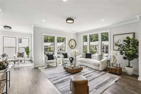 a view of a hallway with entryway