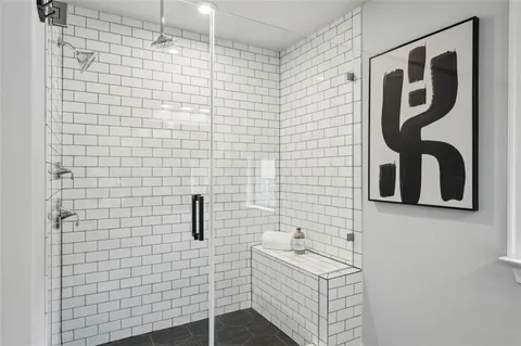 a view of a building with a street