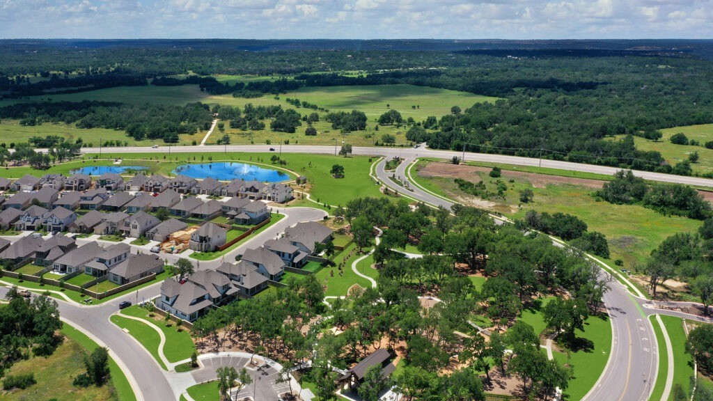 101 Old Eagle Road Georgetown, TX 78633 - Photo 18 of 23 an aerial view of a golf course with a lake view