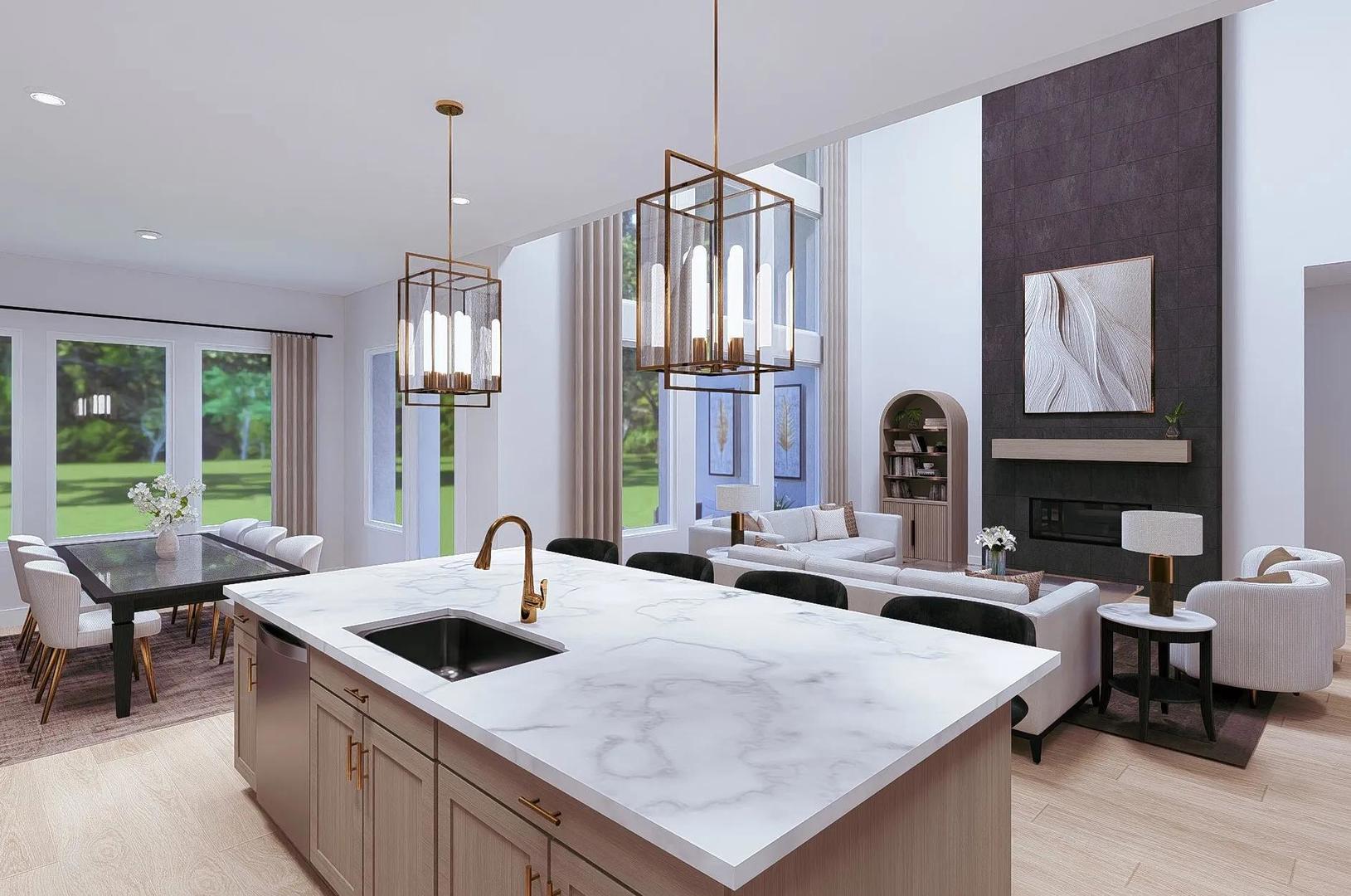 101 Old Eagle Road Georgetown, TX 78633 - Photo 3 of 23 a kitchen with a sink a stove and chairs