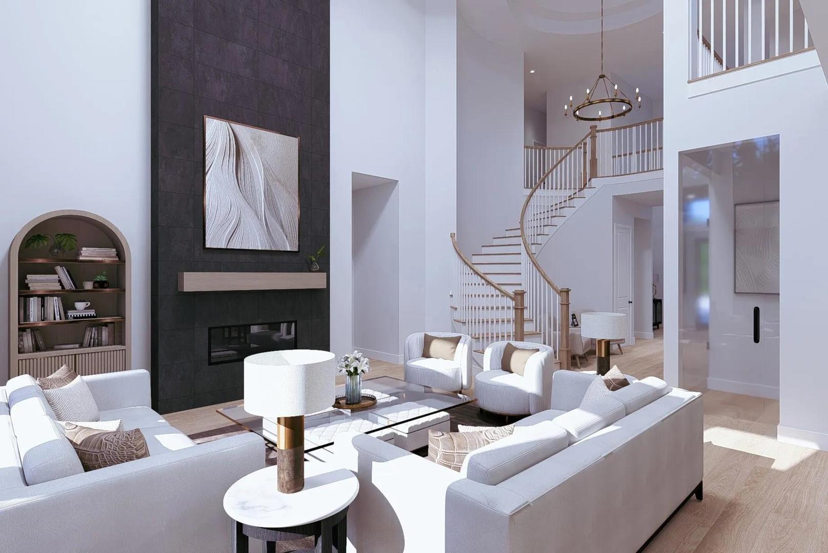 101 Old Eagle Road Georgetown, TX 78633 - Photo 7 of 23 a living room with furniture and a fireplace