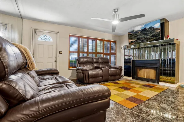 a bedroom with furniture