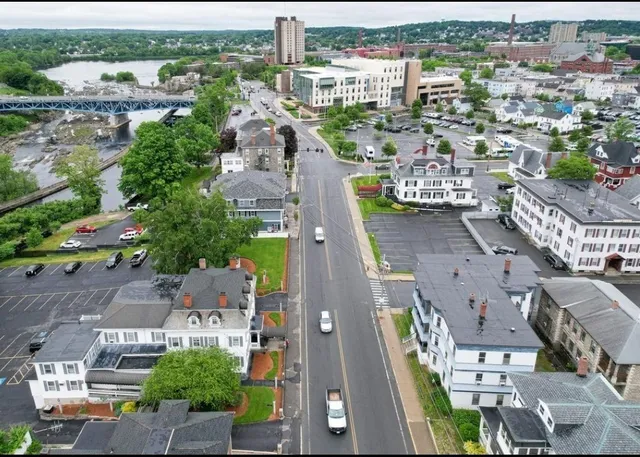 an aerial view of multiple house