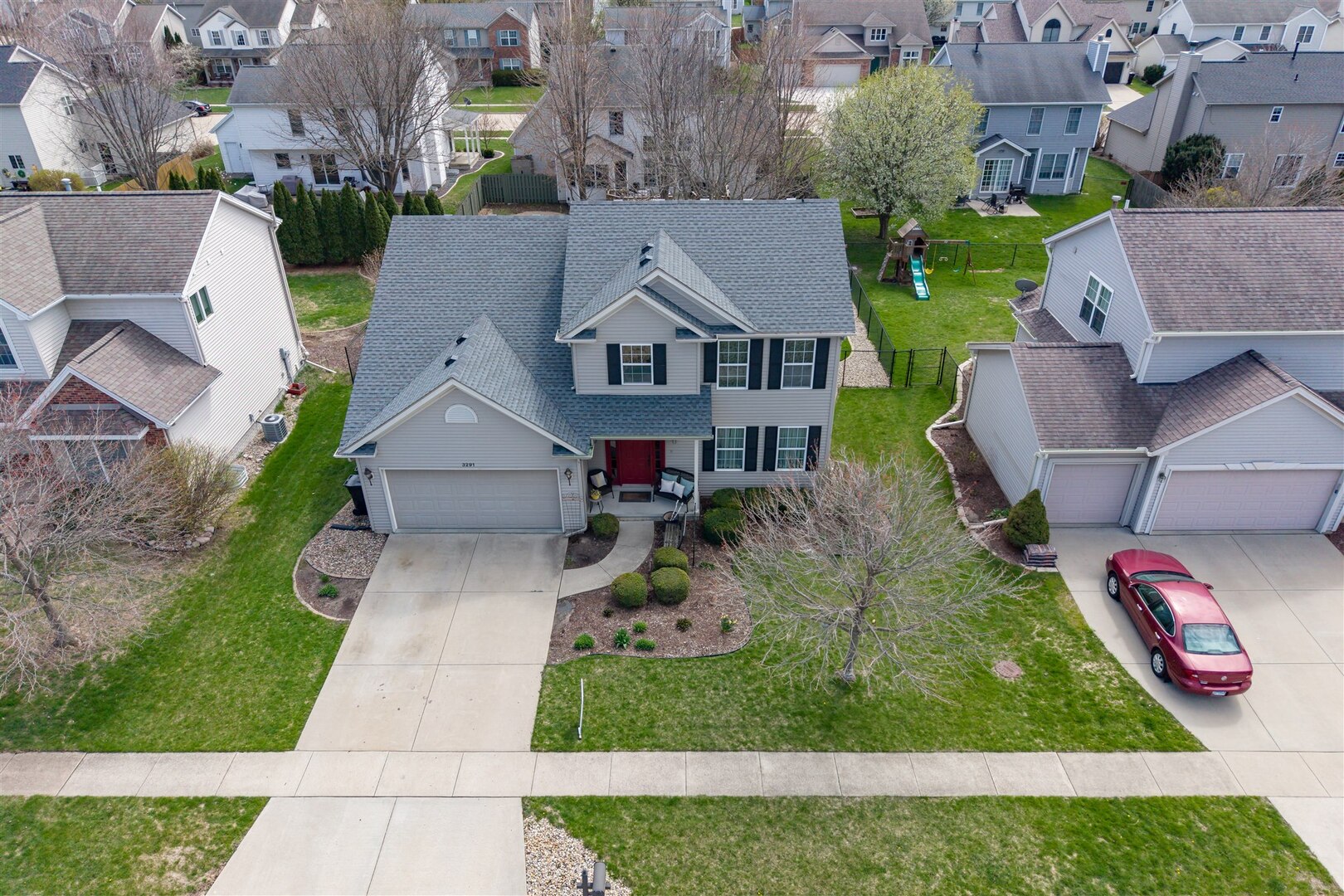 3291 Red Jasper Street Normal, IL 61761 - Photo 2 of 48 an aerial view of a house with garden