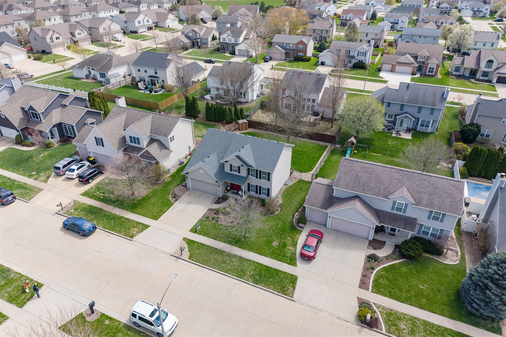 3291 Red Jasper Street Normal, IL 61761 - Photo 4 of 48 an aerial view of residential houses with outdoor space and parking