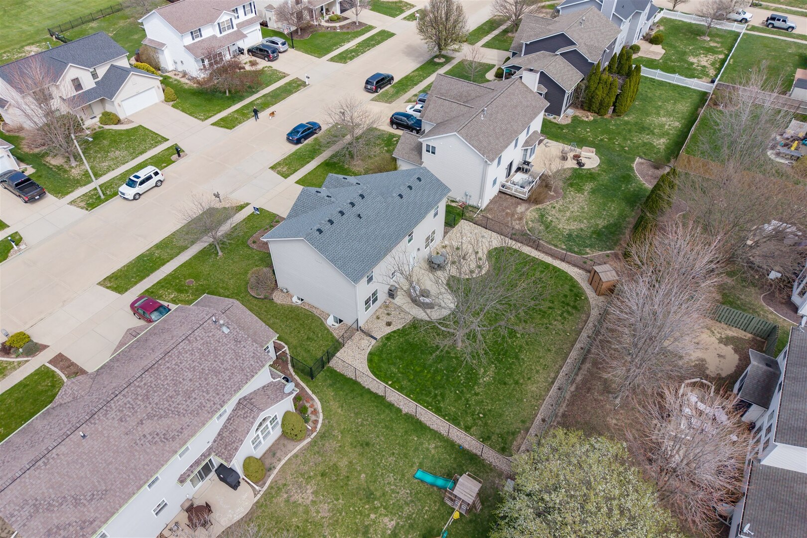 3291 Red Jasper Street Normal, IL 61761 - Photo 5 of 48 an aerial view of a house with a garden
