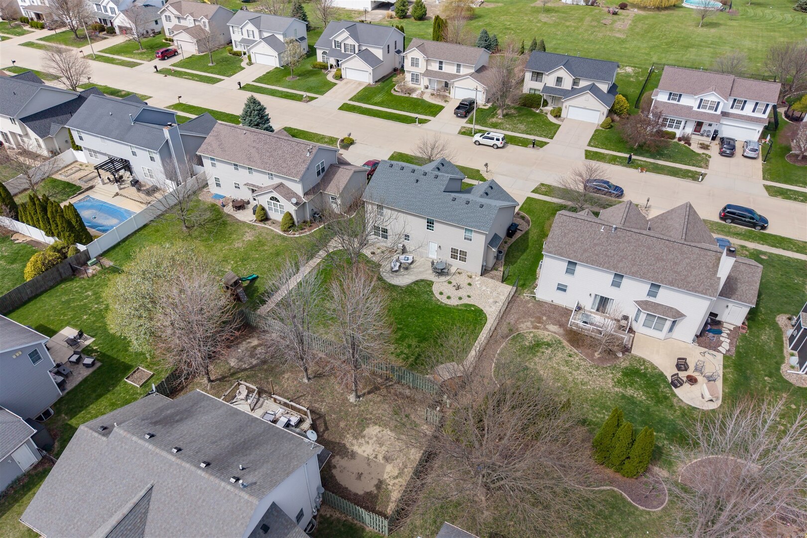 3291 Red Jasper Street Normal, IL 61761 - Photo 8 of 48 an aerial view of a house with a yard