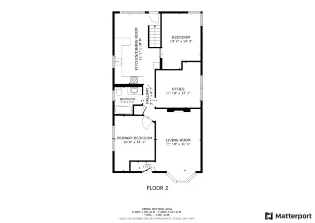 a picture of a bench in front of a wall