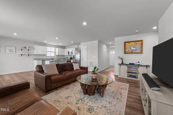 a house view with a backyard space