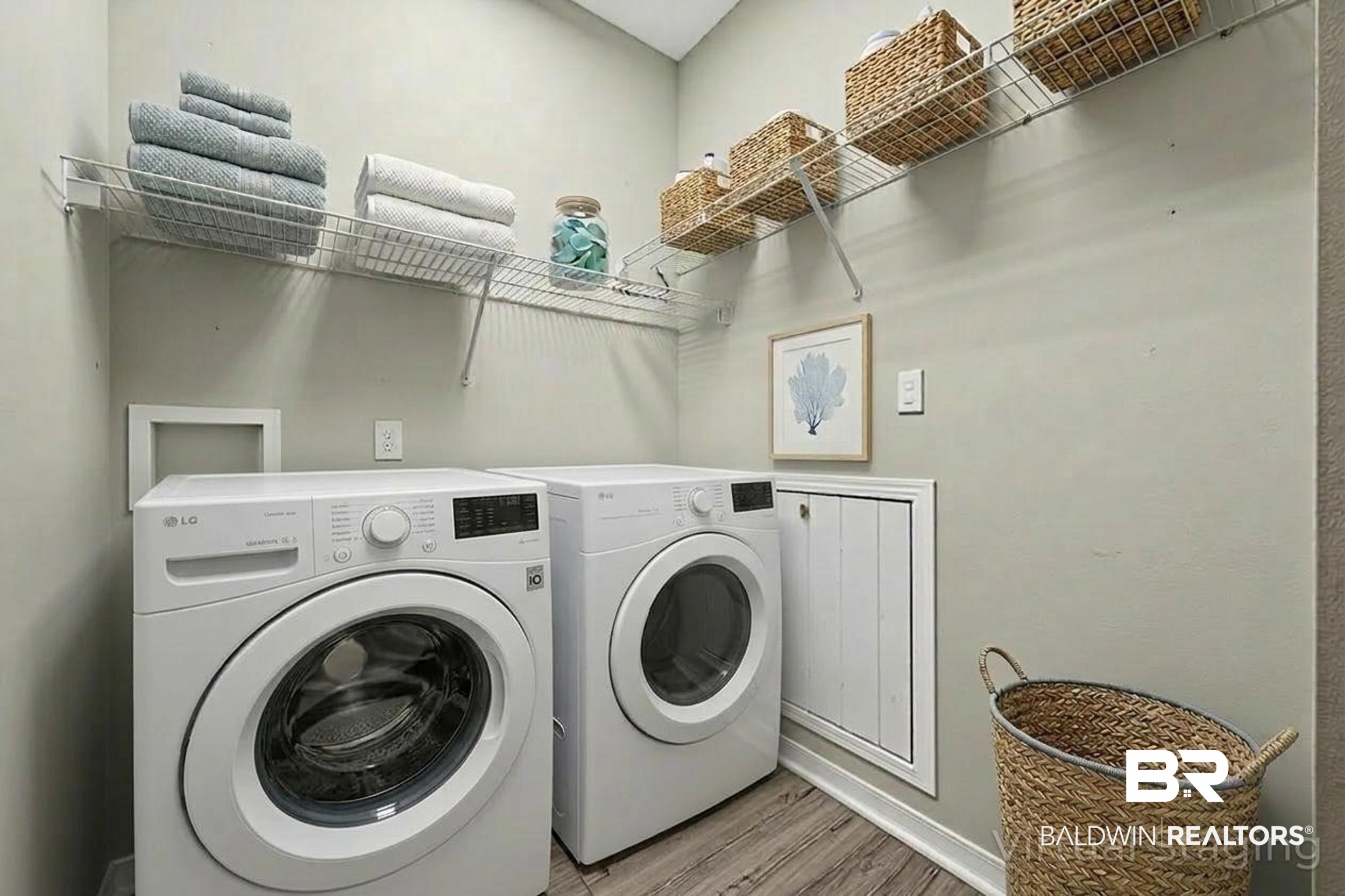 7050 Highpointe Place West Daphne, AL 36527 - Photo 34 of 66 Laundry area featuring washer and dryer and light wood-style floors