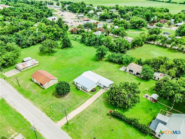 a view of garden with trees