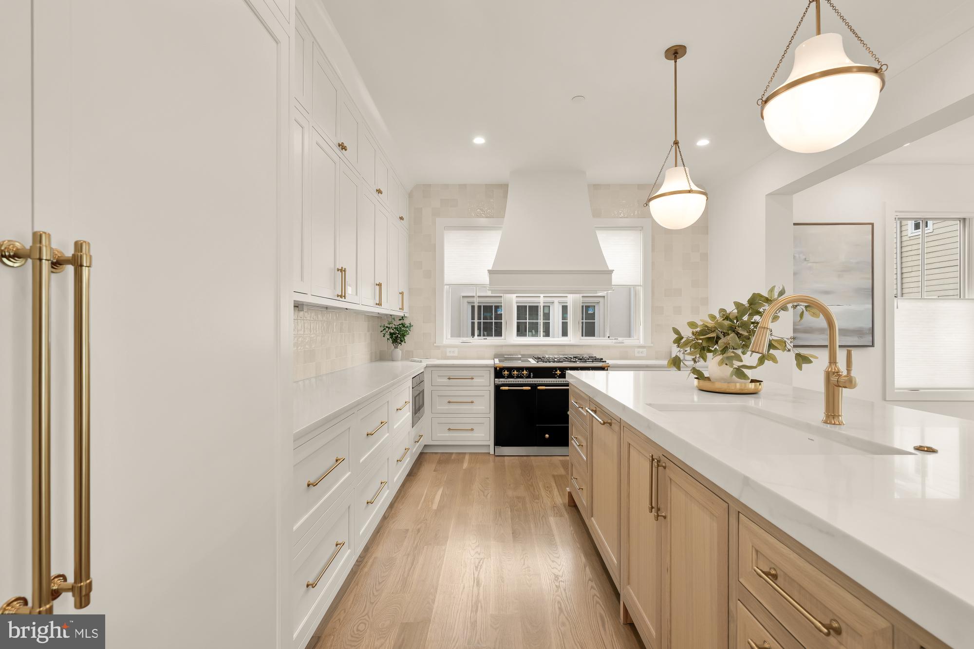 4427 Ridge Street Chevy Chase, MD 20815 - Photo 5 of 42 a large kitchen with stainless steel appliances a sink a stove and a wooden floors