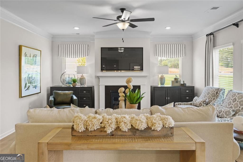 156 Saddle Ridge Trail Calhoun, GA 30701 - Photo 5 of 45 a living room with furniture fireplace and window