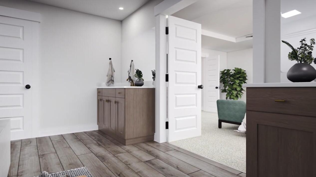 579 Bluebeech Street Freeport, FL 32439 - Photo 10 of 31 a view of a hallway to room and wooden floor