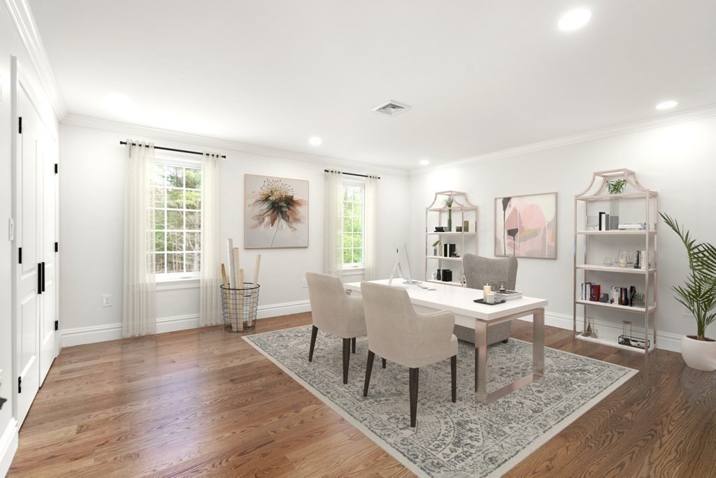 15 Marcus Road Sharon, MA 02067 - Photo 10 of 21 a view of a dining room with furniture window and wooden floor