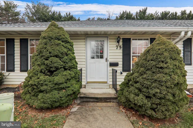 a front view of a house