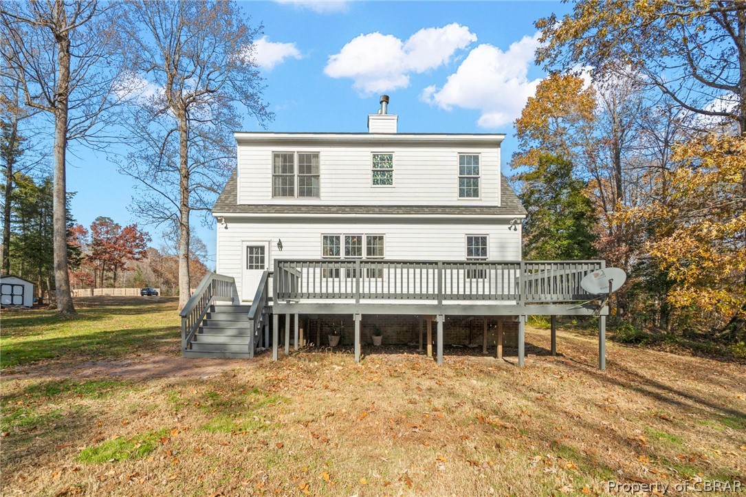 690 Glebe Landing Road Center Cross, VA 22437 - Photo 2 of 45 Large back deck overlooking the property 10 Acres