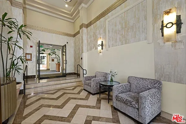 a living room with furniture and a couch