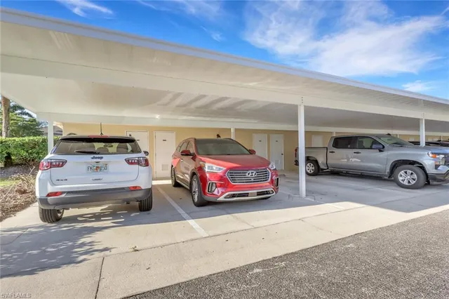 a view of a cars parking space