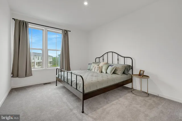 a view of a park with swings