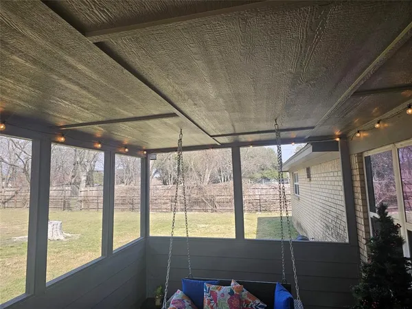 a view of a furniture in an empty room