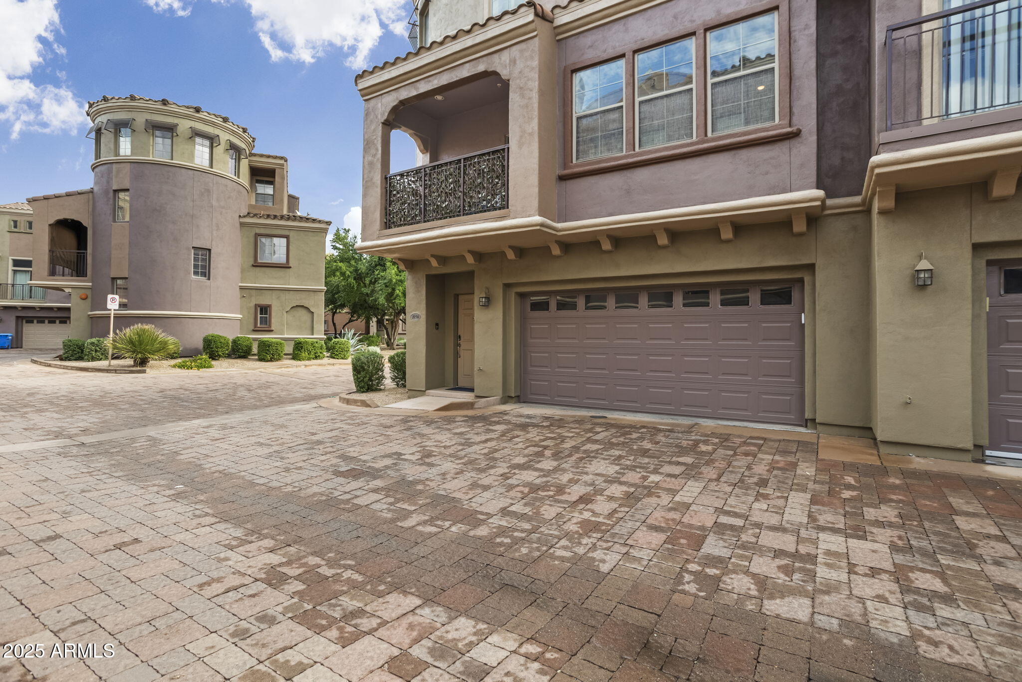 a front view of a building