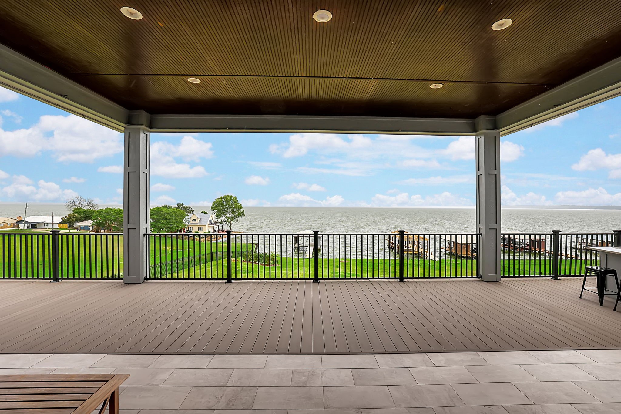 260 Legacy Blvd Point Point Blank, TX 77364 - Photo 36 of 46 View from the deck overlooking the spacious yard and out to the lake—an ideal setting to relax and take in the scenery