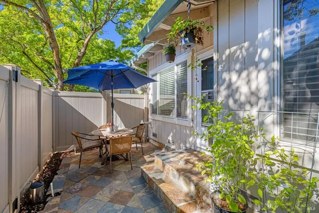 a backyard of a house