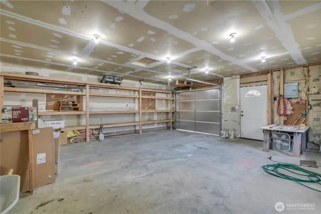 a view of a room with racks