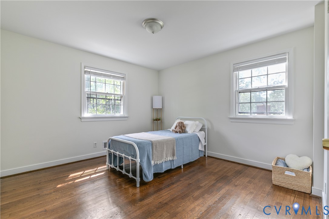 200 Stanmore Road North Chesterfield, VA 23236 - Photo 21 of 37 Hardwood flooring, two windows with blinds, white