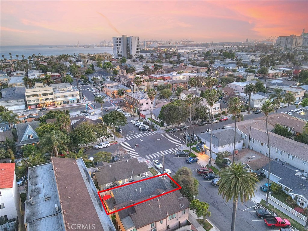 256 Falcon Avenue Long Beach, CA 90802 - Photo 6 of 42 an aerial view of residential houses with outdoor space and trees