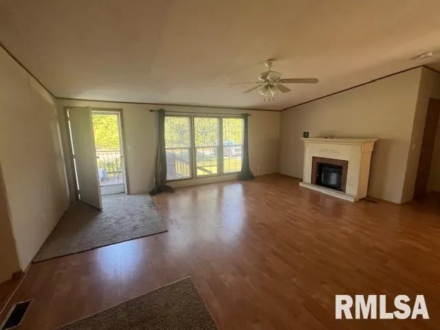 a view of an empty room and window