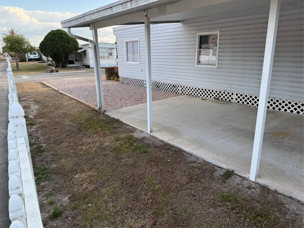 a view of a house backyard