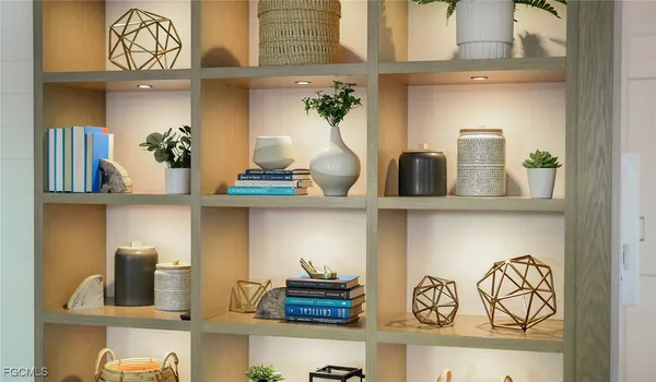 a view of white cabinets