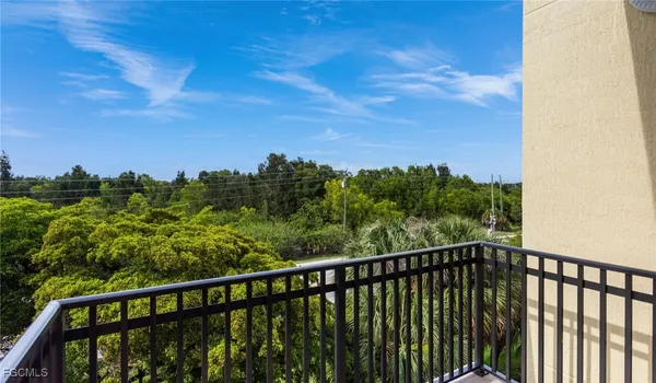 a balcony with an outdoor space