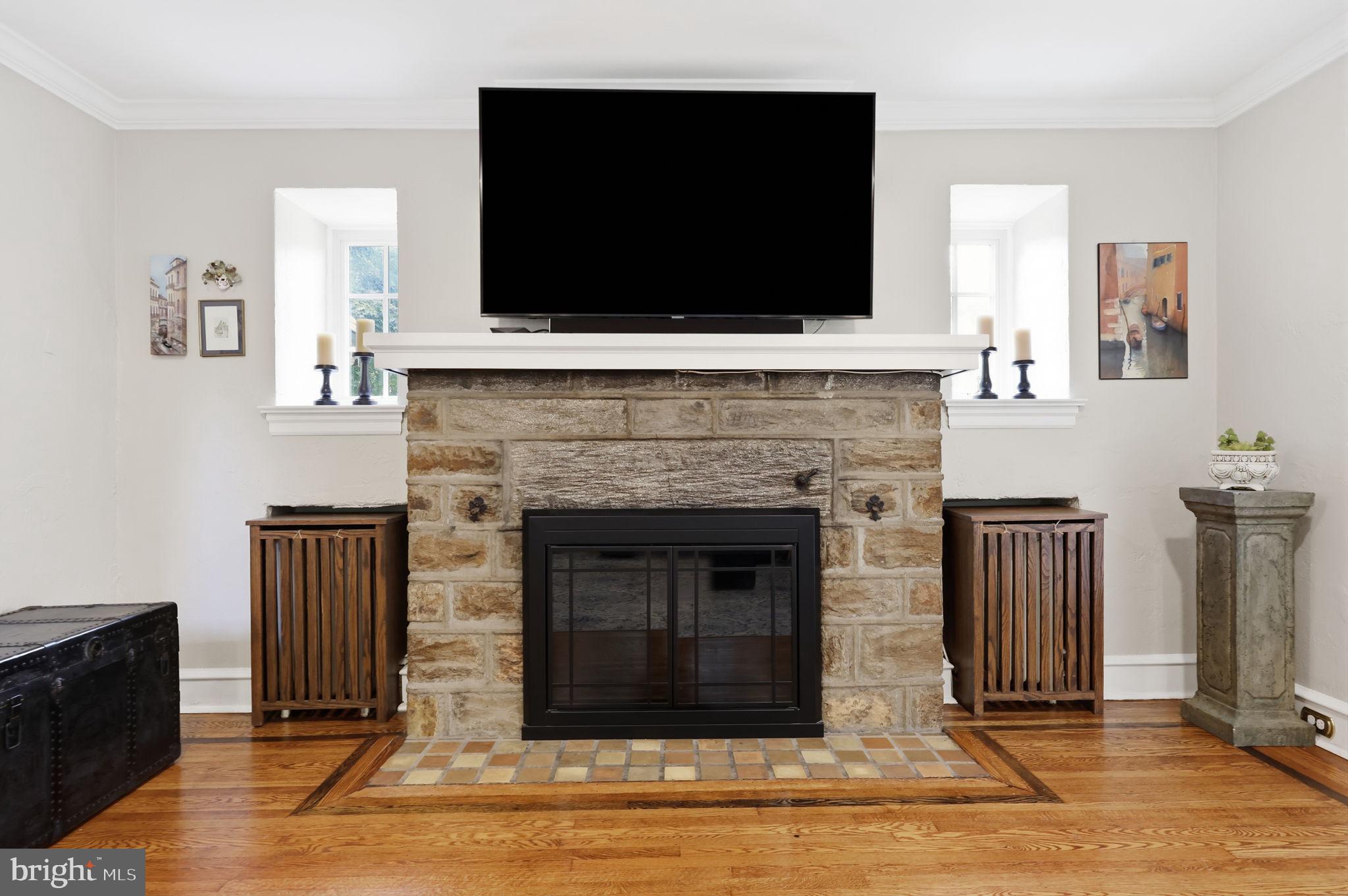 719 Winding Road Jenkintown, PA 19046 - Photo 9 of 71 Stone Fireplace