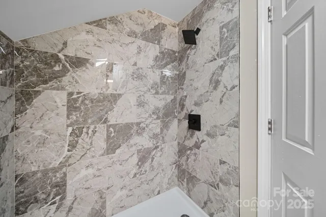 a bathroom with shower