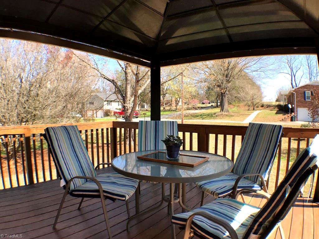 1713 Valley Brook Road Clemmons, NC 27012 - Photo 20 of 23 Deck with Gazebo that conveys, also has curtains that convey (not shown)