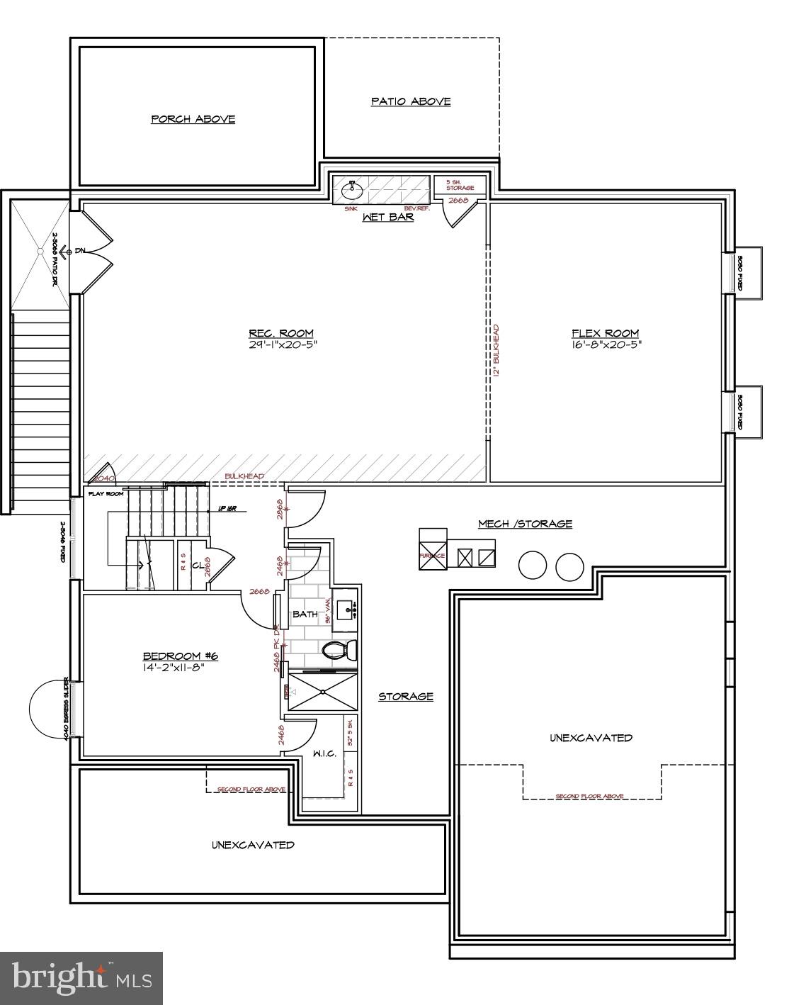 8911 Ewing Drive Bethesda, MD 20817 - Photo 67 of 67 Basement Floor Plan