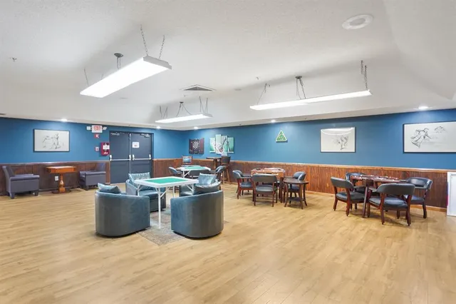 a room with furniture