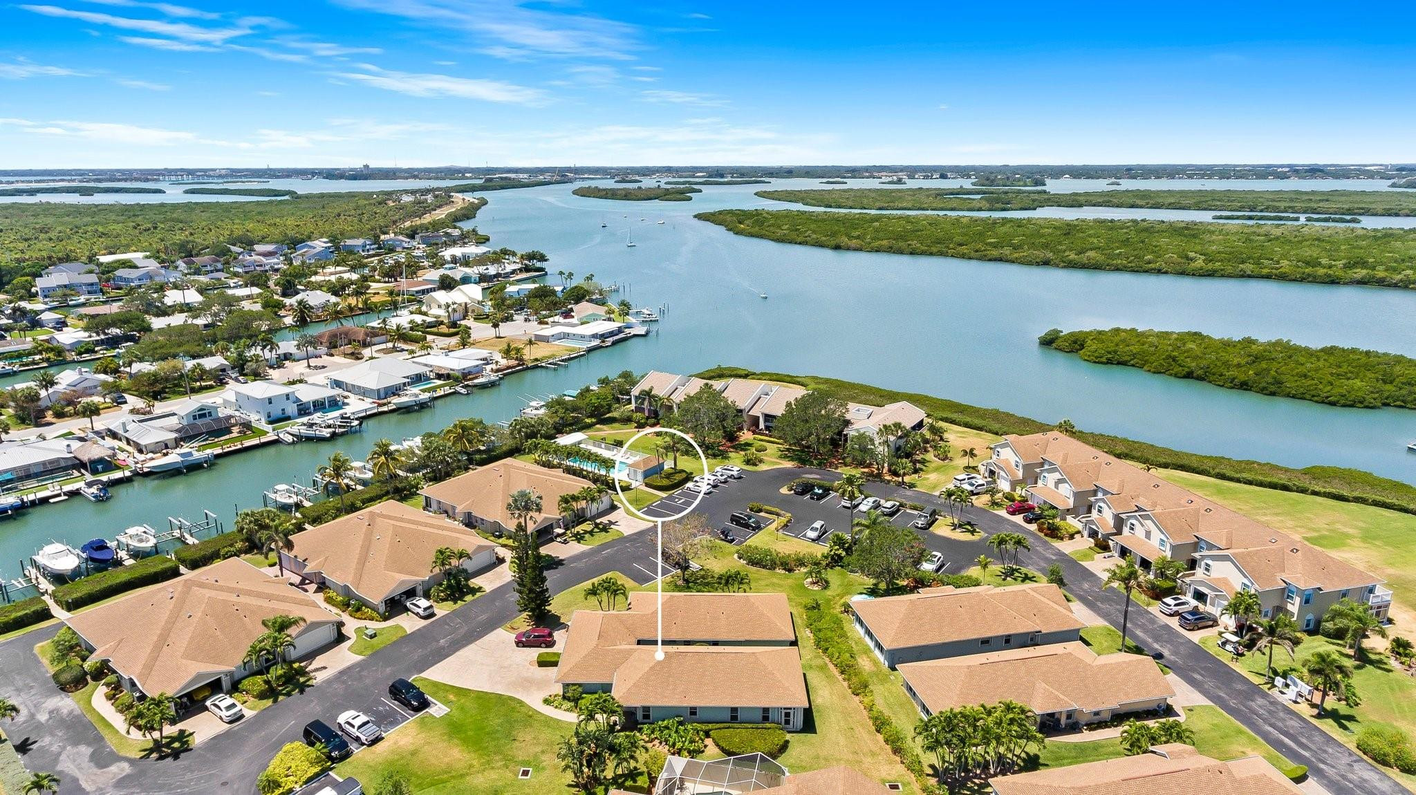 3017 Ocelot Way Fort Pierce, FL 34949 - Photo 10 of 20 an aerial view of ocean and residential houses with outdoor space