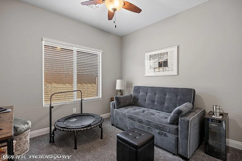 1304 Cottage Ridge Mesquite, NV 89034 - Photo 24 of 52 A versatile bonus room provides flexible space for various activities, featuring a window for natural light.
