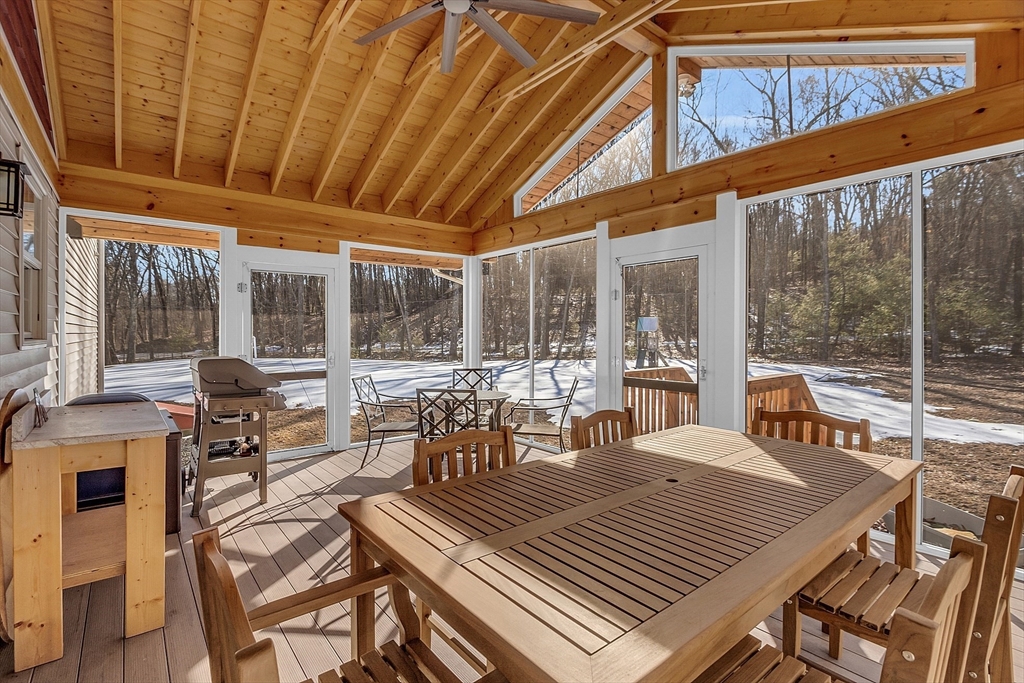 862 Reservoir Road Lunenburg, MA 01462 - Photo 32 of 37 a view of a dining room with furniture window and outside view