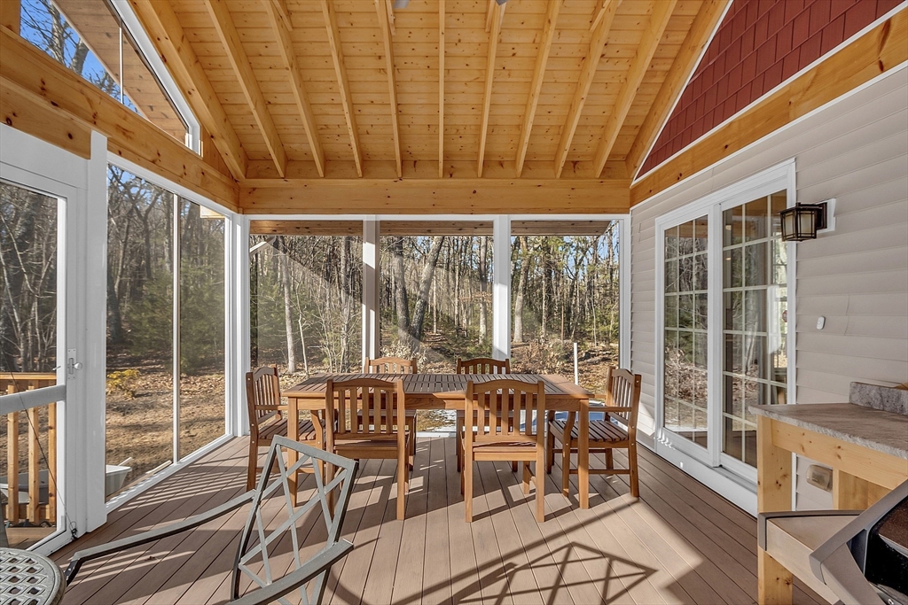 862 Reservoir Road Lunenburg, MA 01462 - Photo 34 of 37 a view of a dining room with furniture large windows and wooden floor