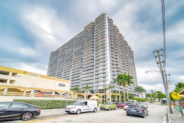 a car parked in front of a building