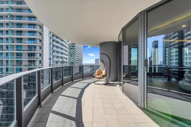 a view of a city with tall buildings