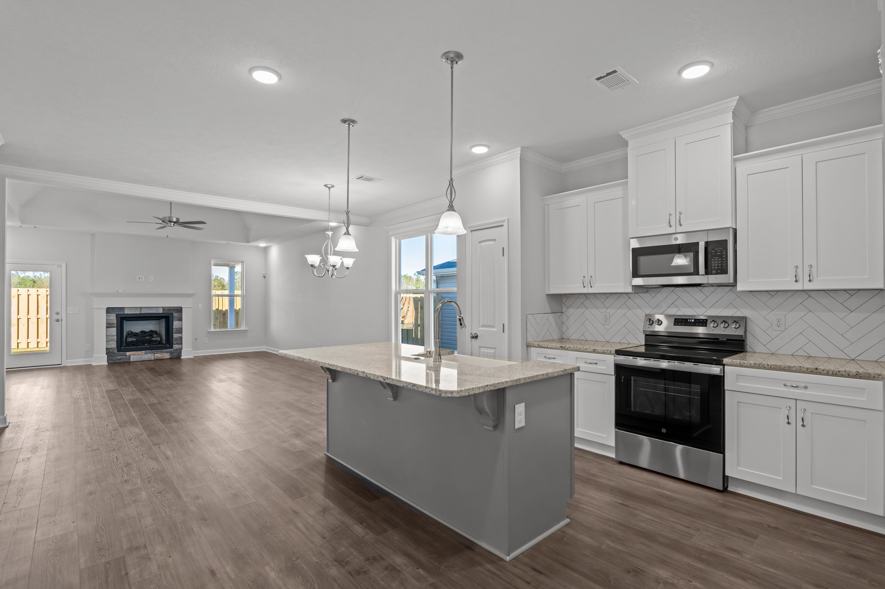 8163 Snelling Drive Aiken, SC 29803 - Photo 10 of 50 Kitchen, dining and great room views. Very open concept. Great for entertaining or everyday living.