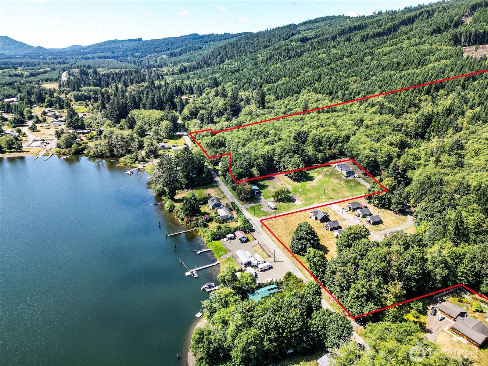 20 Smithville Road Beaver, WA 98305 - Photo 38 of 40 an aerial view of a residential houses with outdoor space and street view