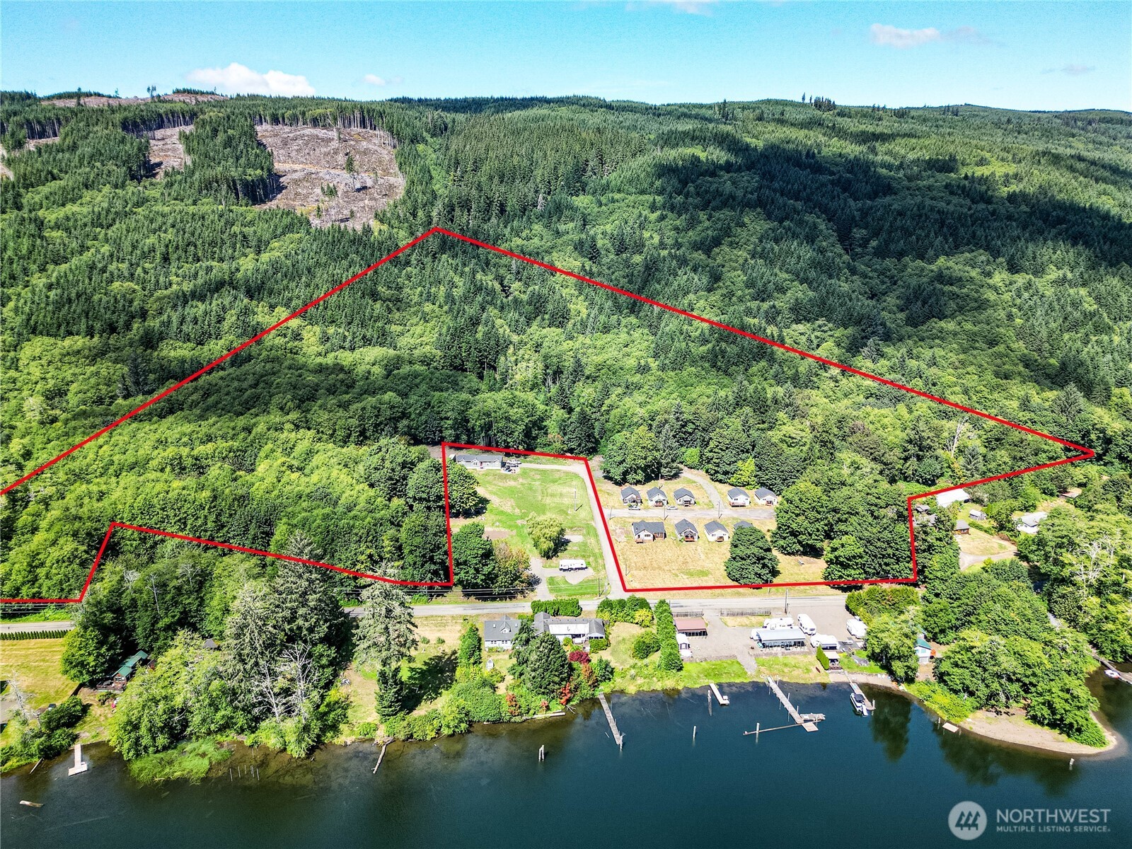 20 Smithville Road Beaver, WA 98305 - Photo 39 of 40 an aerial view of a house with a yard