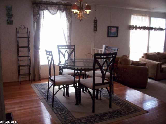 846 Namozine Road Crewe, VA 23930 - Photo 9 of 9 Dining Room - Hardwood floors in the dining room. Open atmosphere.